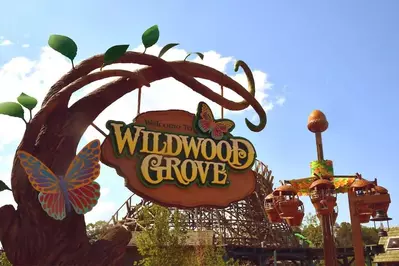 Wildwood Grove sign at Dollywood in Pigeon Forge