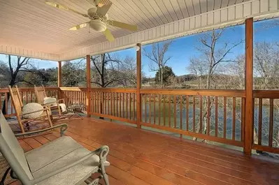 deck facing the river 
