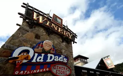 The sign for Old Dad's General Store in Gatlinburg.