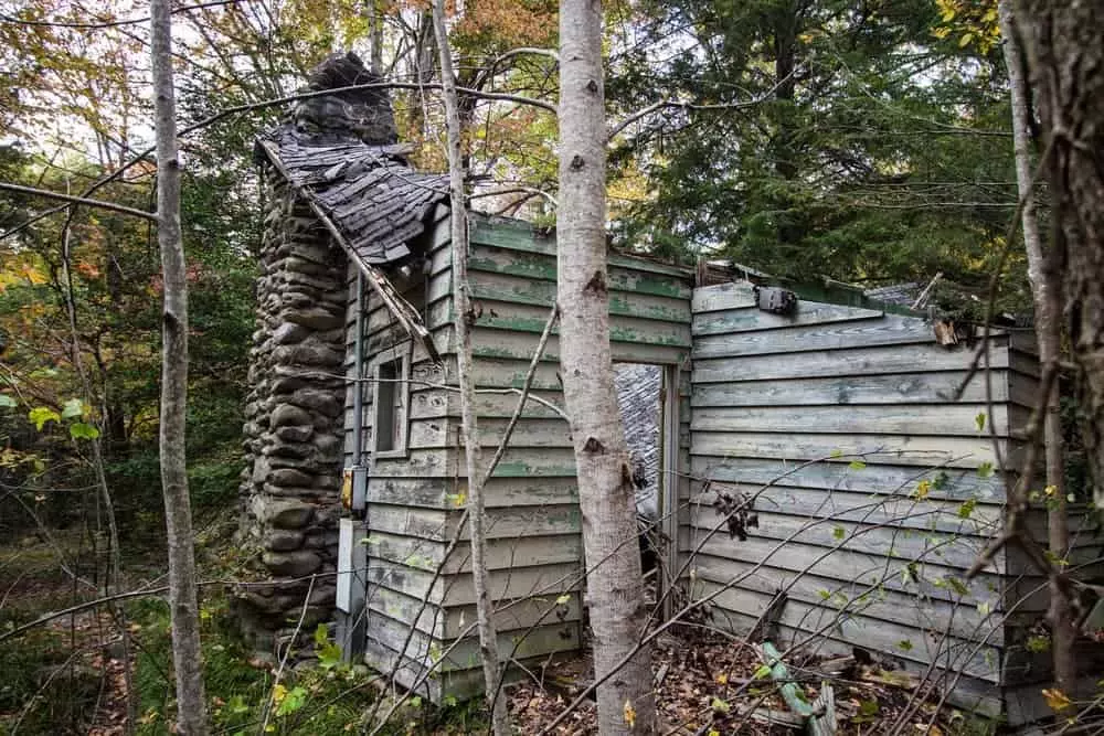 An abandoned cabin in the Elkmont Historic District in the Smoky Mountains.