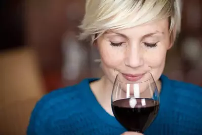 Woman wine tasting at Gatlinburg winery