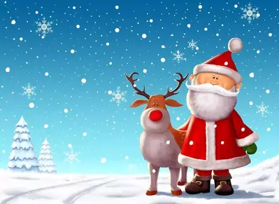 Rudolph the Red-Nosed Reindeer and Santa