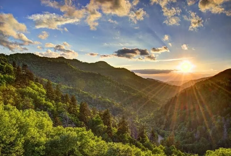 Scenic view of the Great Smoky Mountains