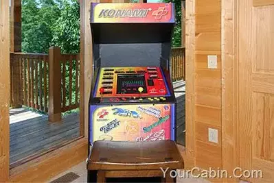 Just one of the many exciting arcade games inside one of Timber Tops' Pigeon Forge cabins