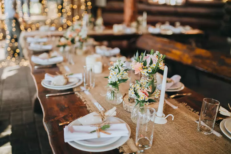 table setting at a wedding reception