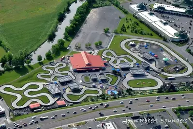 aerial of NASCAR SpeedPark in Sevierville