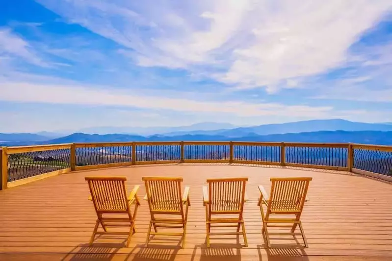 deck at Summit Solitude cabin