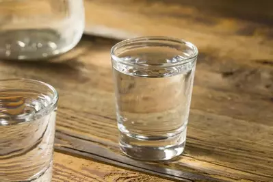 shot glass full of liquor for moonshine tasting in gatlinburg