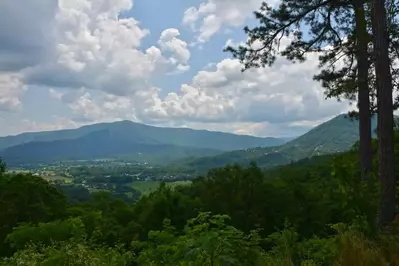 view of the mountains