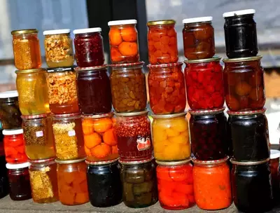 jams and jellies in jars