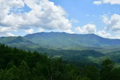 view of the great smoky mountains