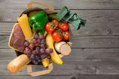 bag of groceries in cabin