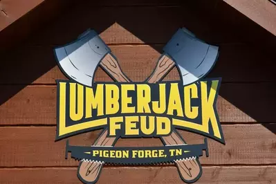 Lumberjack Feud sign