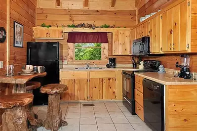 kitchen in 1 bedroom cabin