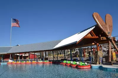 bumper boats at the track pigeon forge