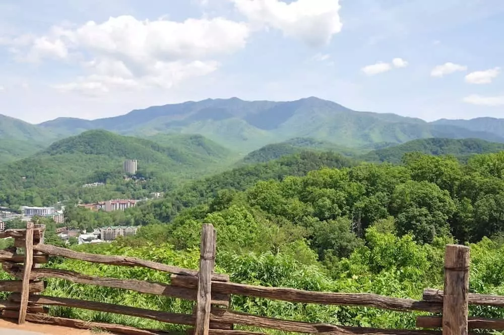 Breathtaking view of Gatlinburg and the mountains.