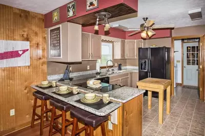 kitchen in smoky mountain cabin