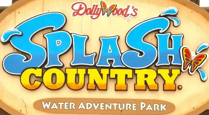 The sign for Dollywood's Splash Country in Pigeon Forge.