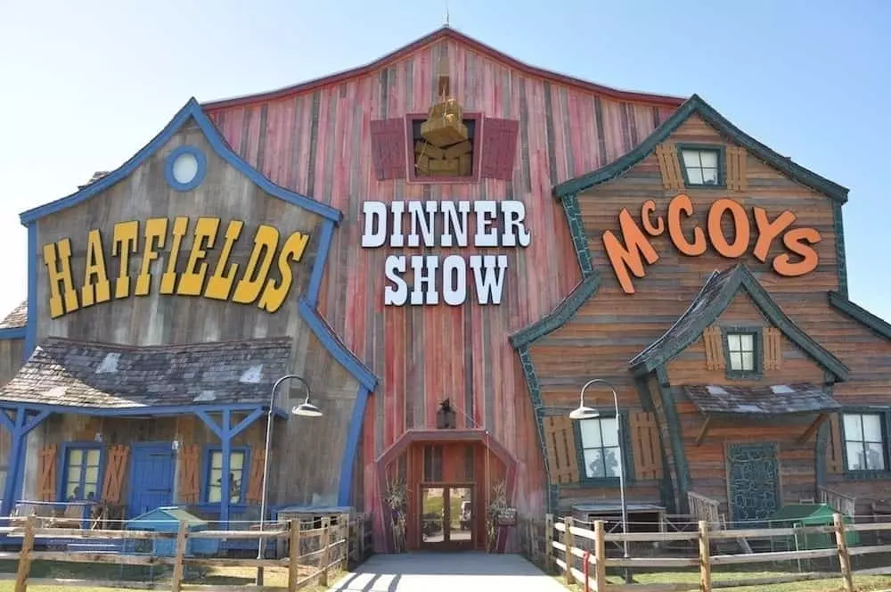 outside of Hatfield and McCoy Show in Pigeon Forge