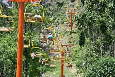 Guests riding the Gatlinburg Sky Lift.