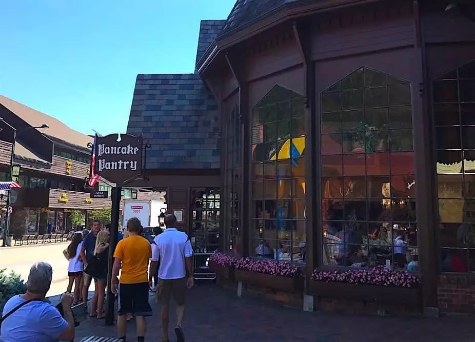 The famous Pancake Pantry, one of the many places to eat in Gatlinburg.