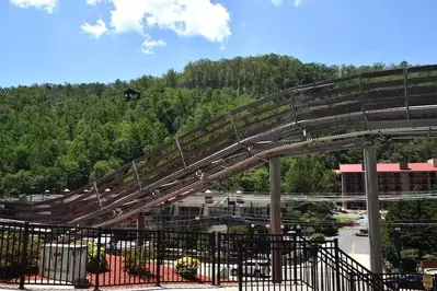 The track at the Gatlinburg Mountain Coaster