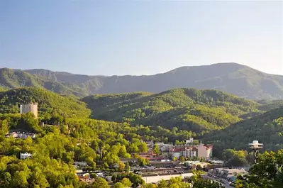 Sun shines on Gatlinburg, TN