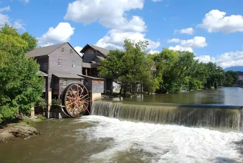 The Old Mill on the Little Pigeon River in the Smoky Mountains.