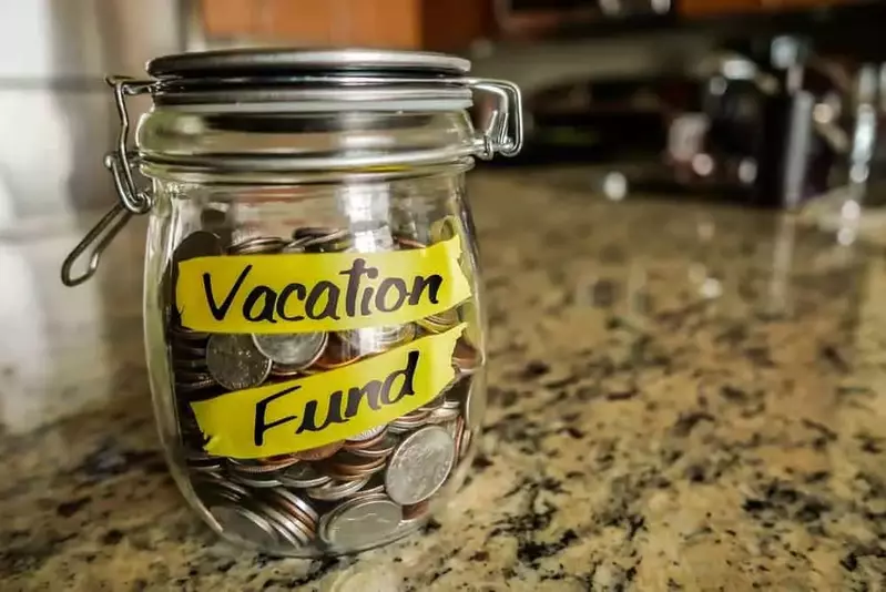 Vacation fund jar.