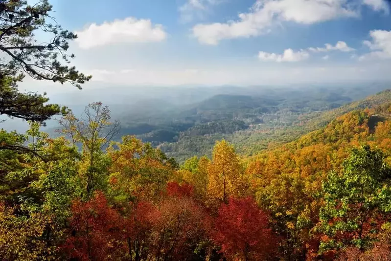 Amazing autumn view near our Great Smoky Mountain vacation rentals.