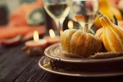 table set in a cabin to celebrate Thanksgiving in Gatlinburg