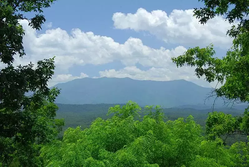 View of the Great Smoky Mountains from one of our Pigeon Forge cabins near Dollywood.