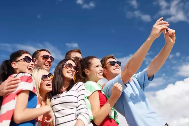 family taking a picture