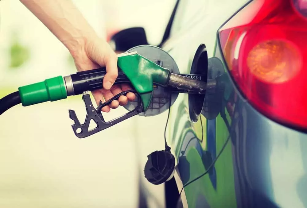 Man filling up car with gas in Gatlinburg