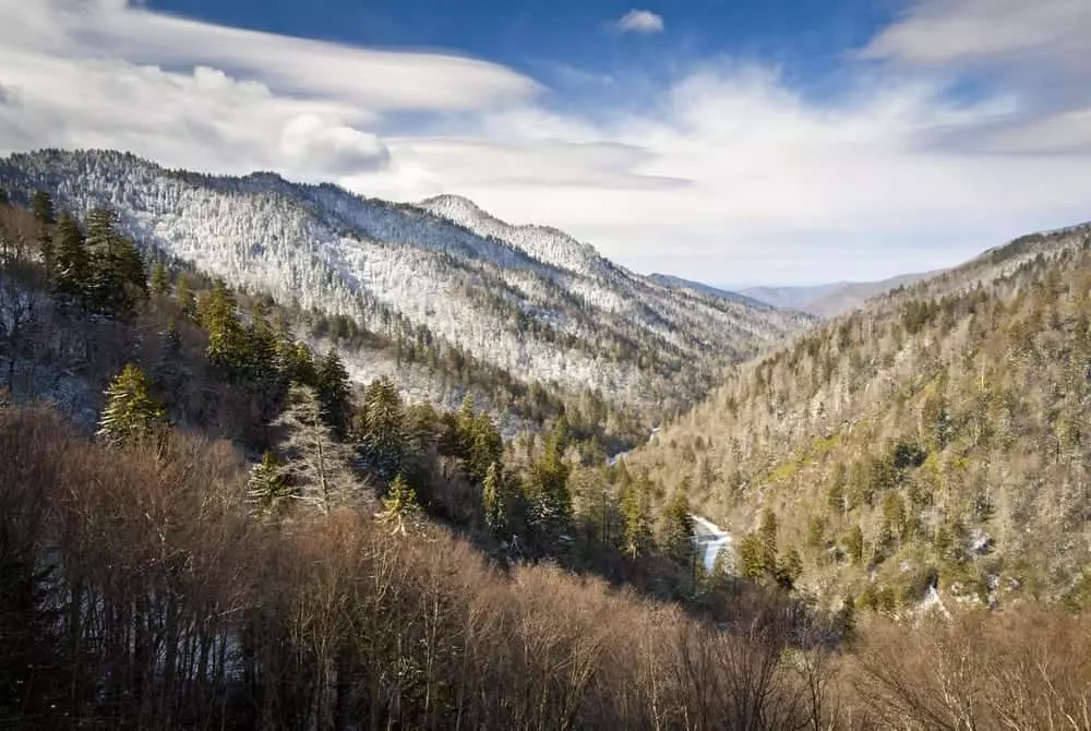 Winter in the mountains of Gatlinburg