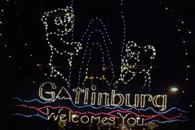Christmas lights in Gatlinburg