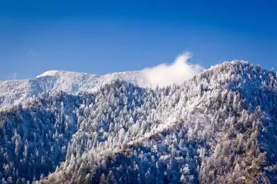 The Smoky Mountains during the winter
