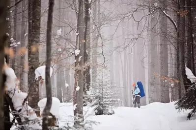 Hiking in the winter