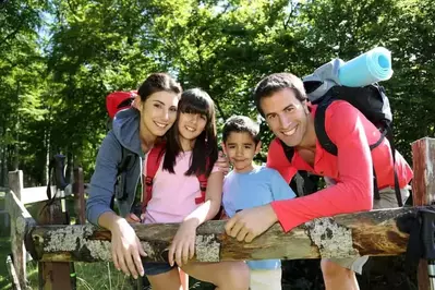 Family on a hike