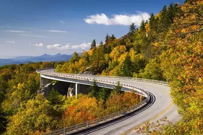 Winding road in the Smoky Mountains