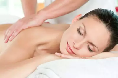 Woman relaxed and getting a massage