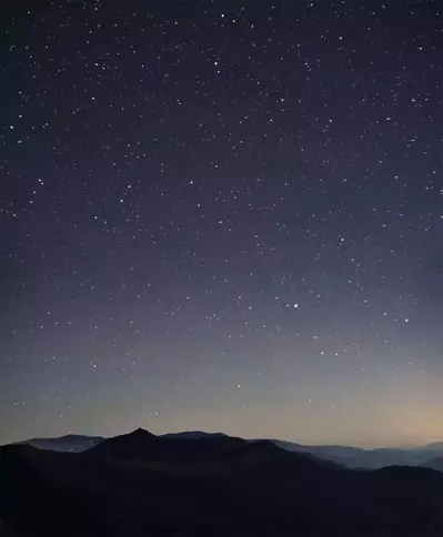 Starry night over the mountains