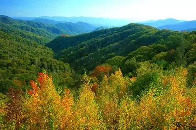 Colorful Smoky Mountains in fall