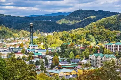 Overview of downtown Gatlinburg