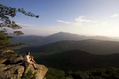 hiker in the Smoky Mountains