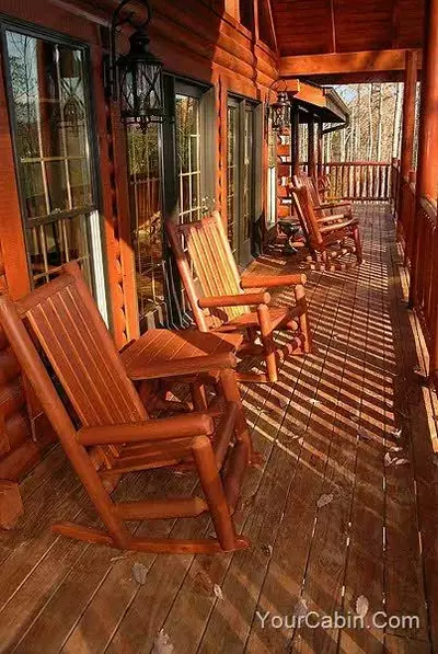 rocking chairs at Grace Manor cabin