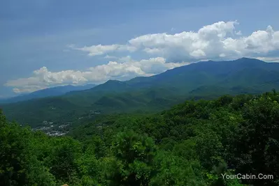 mountain view from Chalet D'Amour smoky Mountain cabin