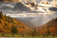 Newfound Gap in fall has some of the best Smoky Mountain views