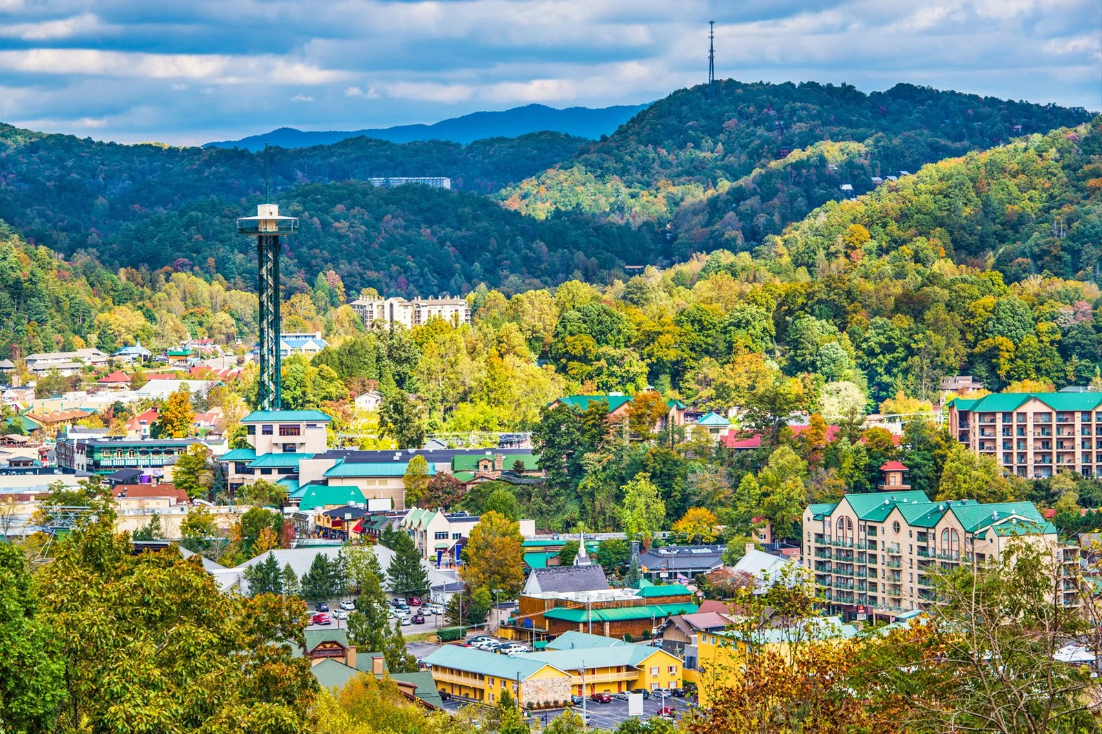 View of beautiful Gatlinburg