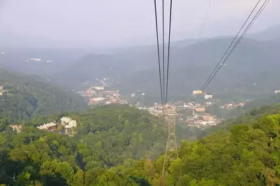 View from the Ober Gatlinburg Aerial Tramway